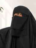 Noir Short Layered Niqab