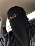 Noir Scallop Niqab