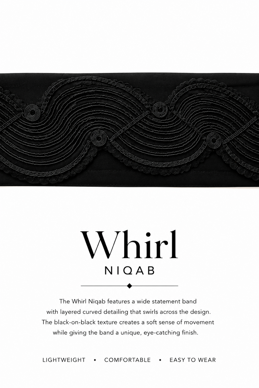 Noir Whirl Niqab