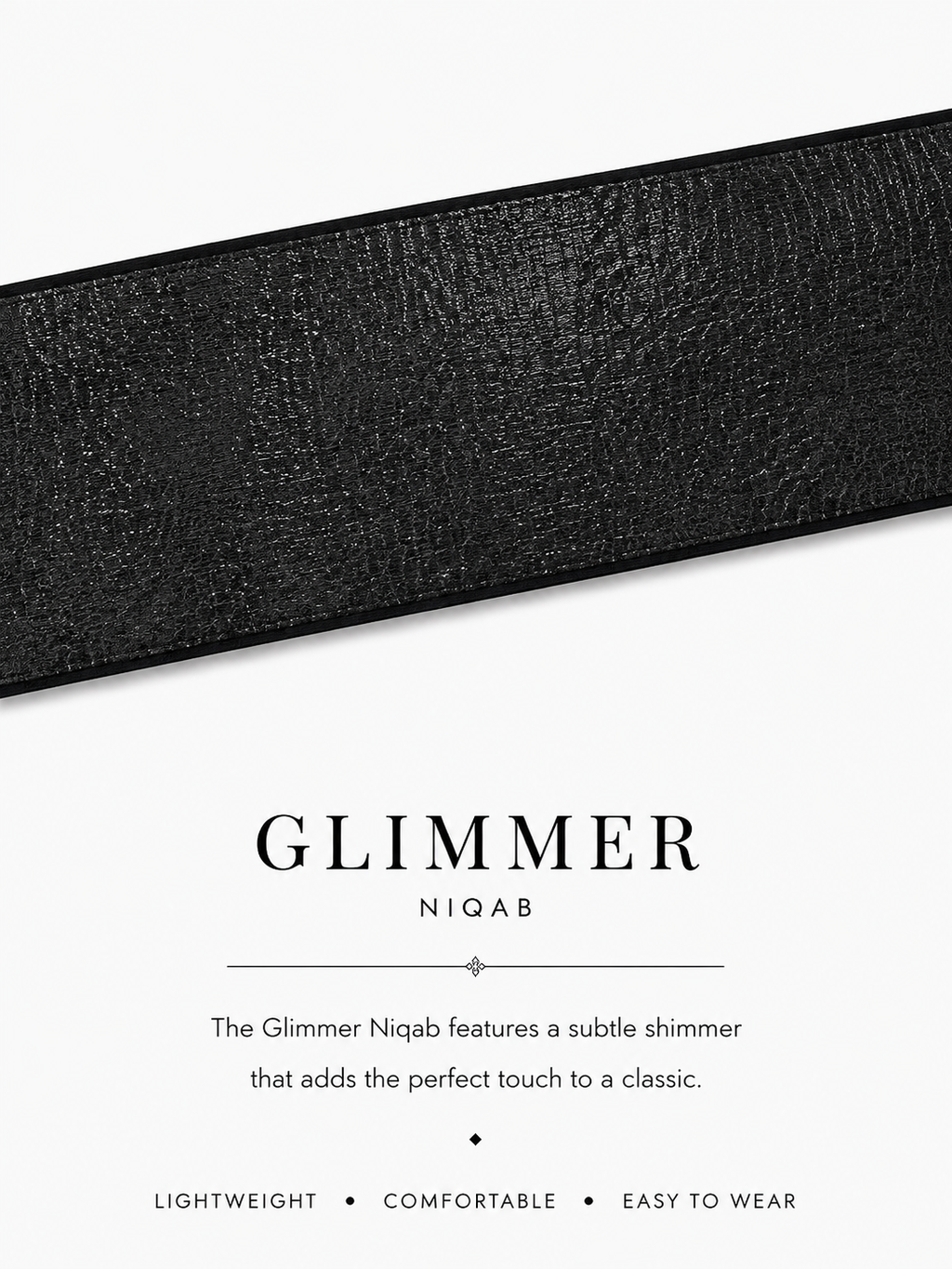 Noir Glimmer Niqab
