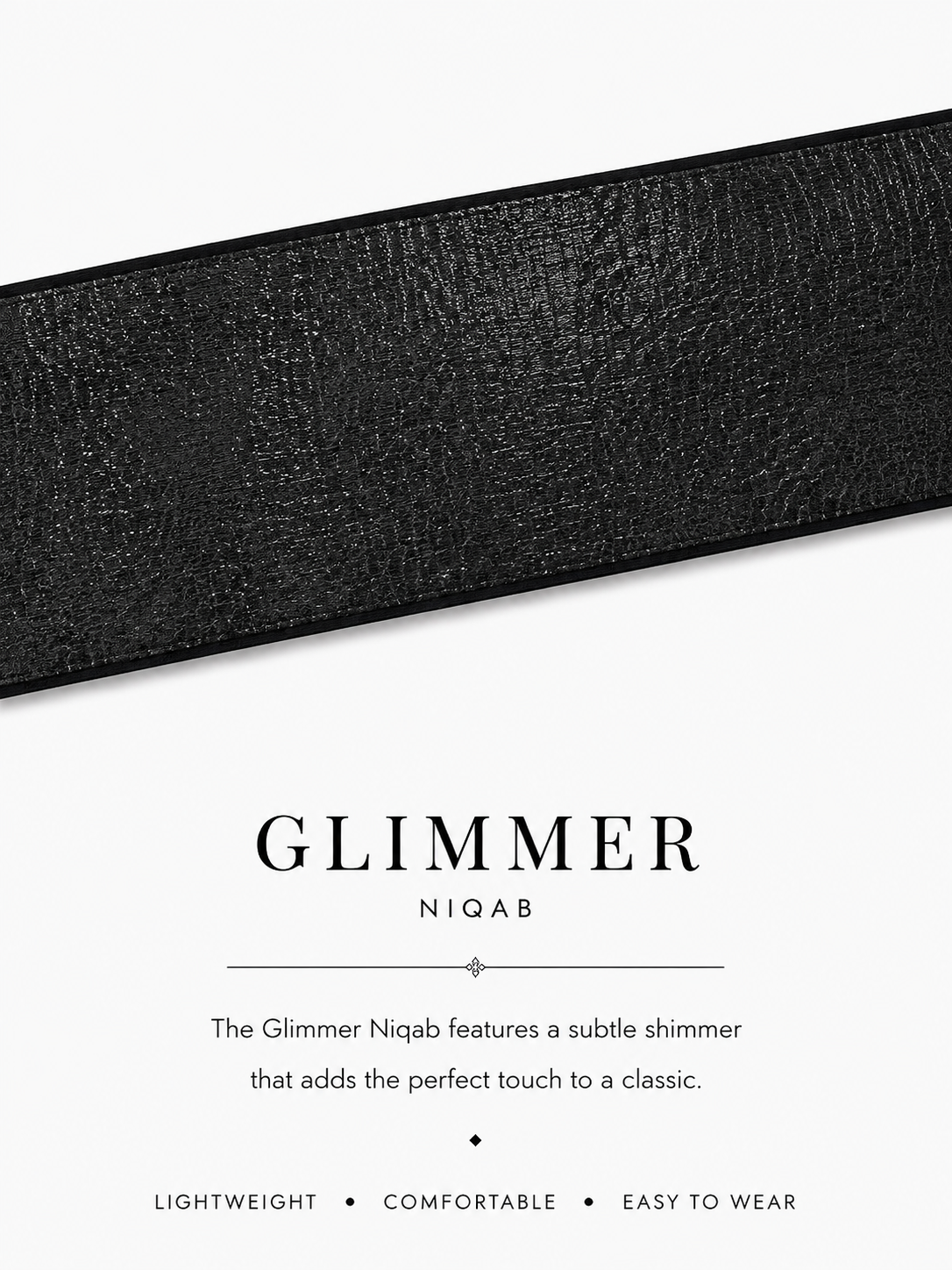 Noir Glimmer Niqab