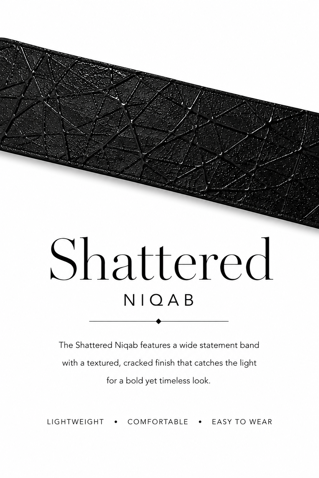 Noir Shattered Niqab