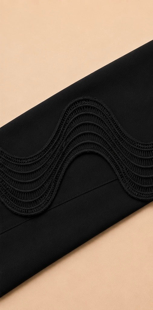 Noir Ripple Wave Niqab