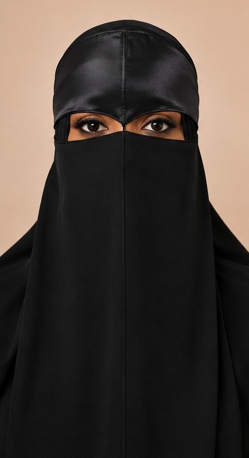Noir Signature Satin Niqab