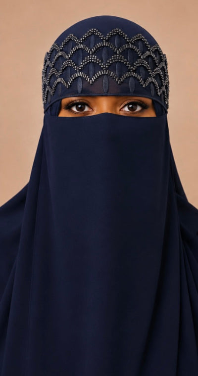 Sapphire Beaded Niqab