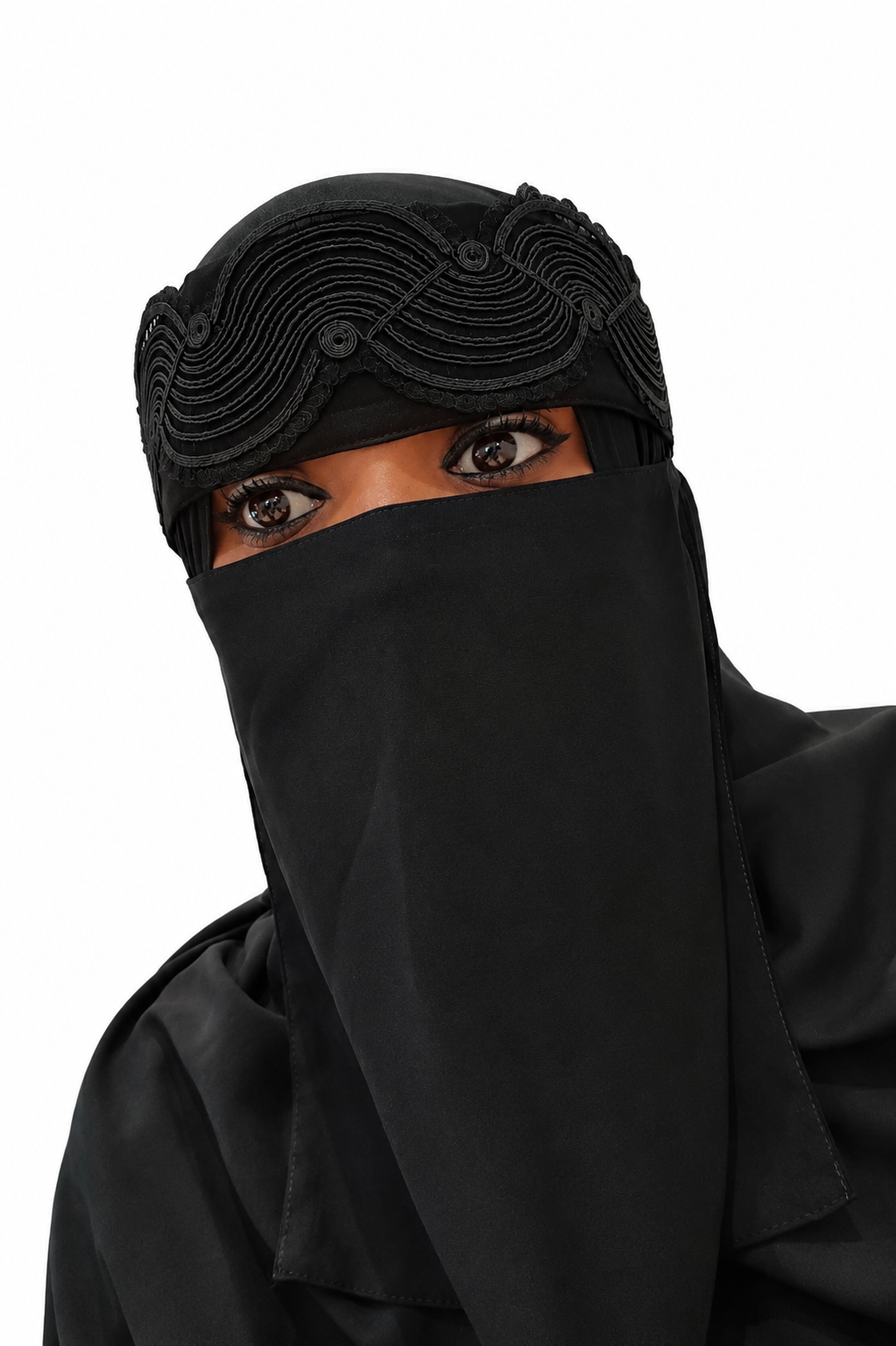 Noir Whirl Niqab