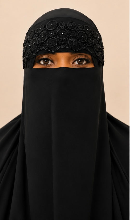 Noir Orbit Niqab