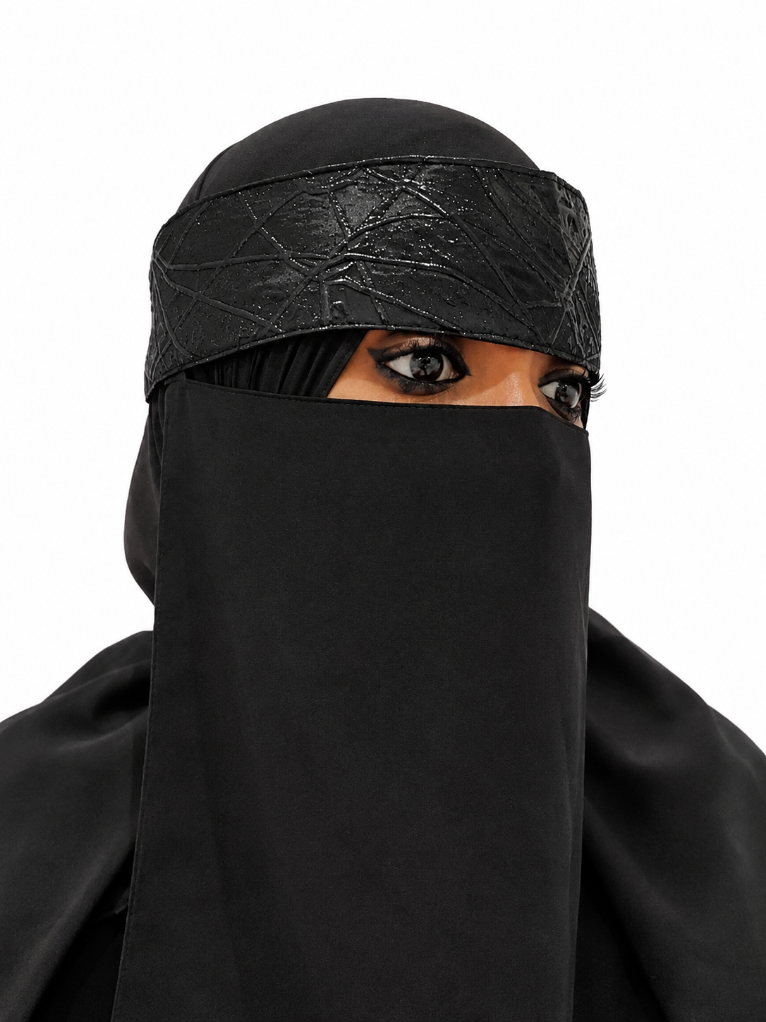 Noir Shattered Niqab