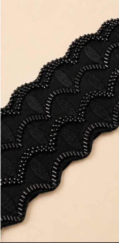 Onyx Beaded Niqab